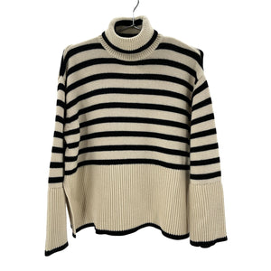 Toteme Chunky Multicolor Signature Stripe Size XXS Wool Blend Sweater