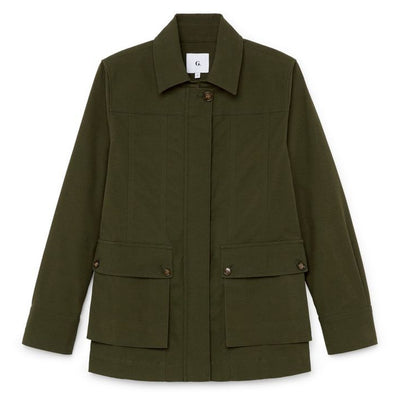 Goop Utility Green Sako Field Jacket Size 6