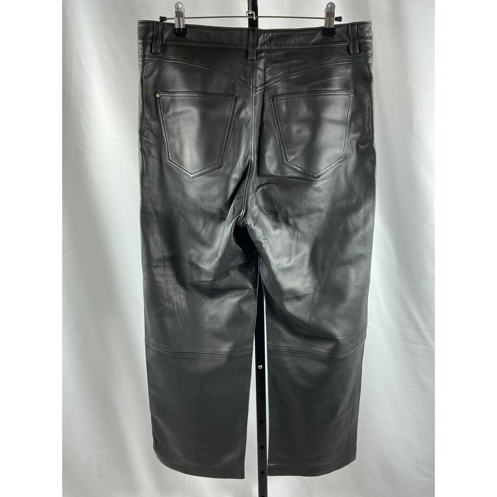 The Great. The Leather 'Wayne' Black Leather Pant Size 28