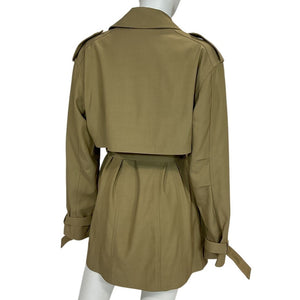 Rag & Bone Cropped Tan Beverly Trench Coat Size S