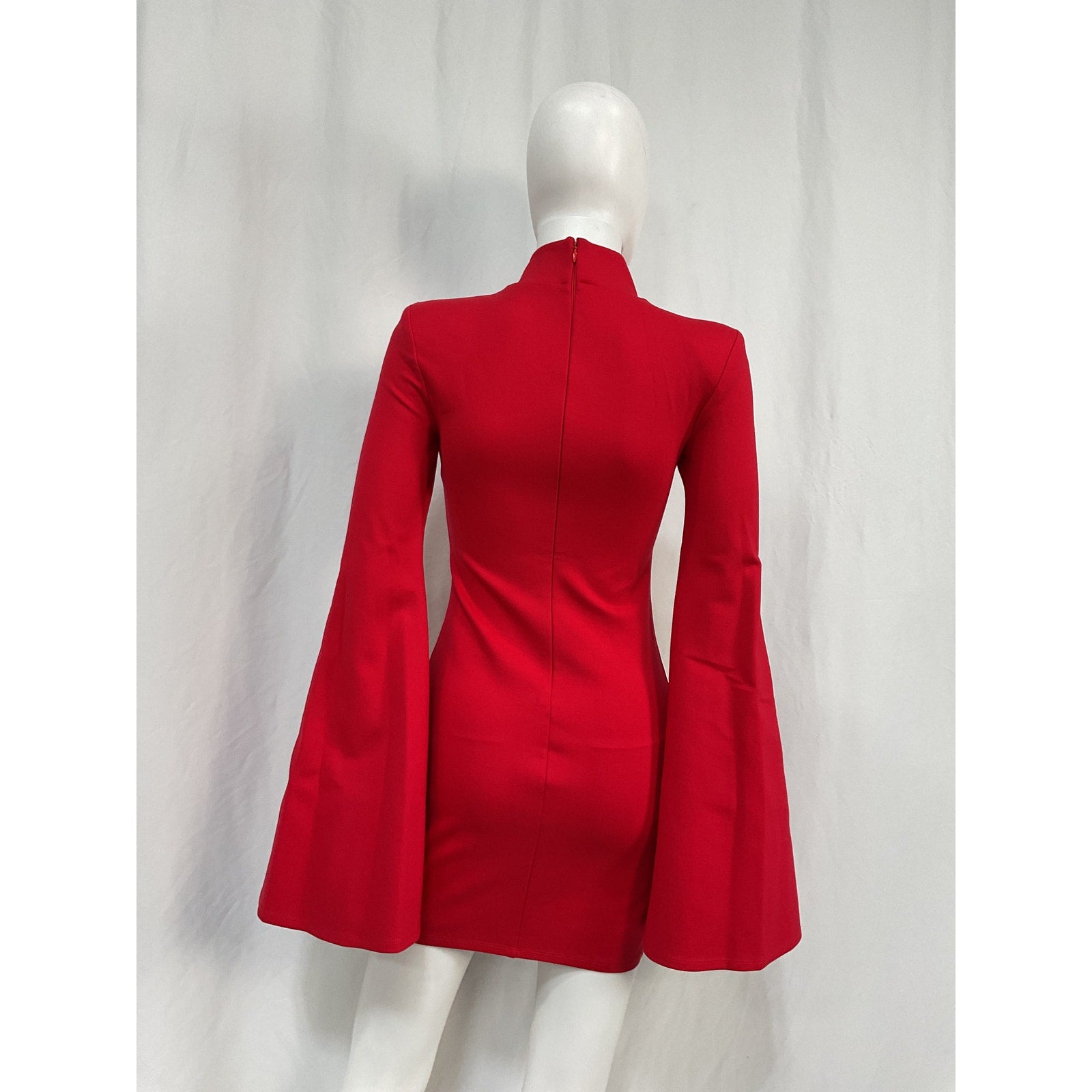 Michael Costello 'Mr. Gibson' Red Viscose Mini Dress Size S