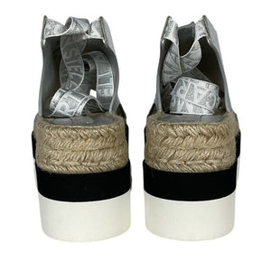 Stella Mccartney Metallic Silver Gaia Platform Sandals Size 39 EU / US 9