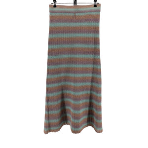 Misa Los Angeles Striped Blue Combo Luca Skirt Size S