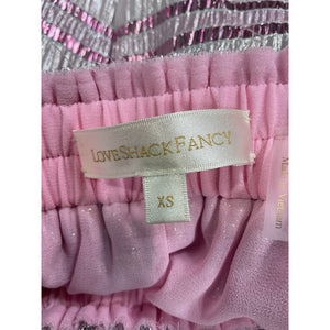 Loveshackfancy Metallic Caribbean Pink Brynlee Skirt Size XS