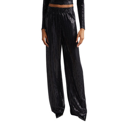 Alice + Olivia Sequin Black Elba Pants Size XS