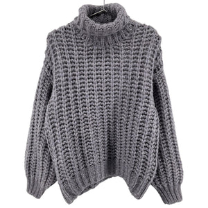 Anine Bing Chunky Ash Violet Iris Sweater Size S