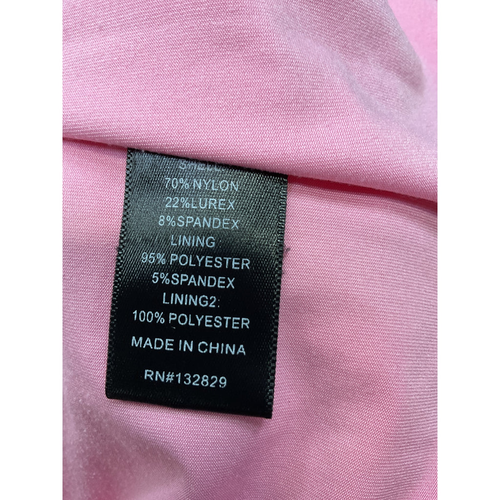 Michael Costello x Revolve India Pink Nylon Midi Dress Size L