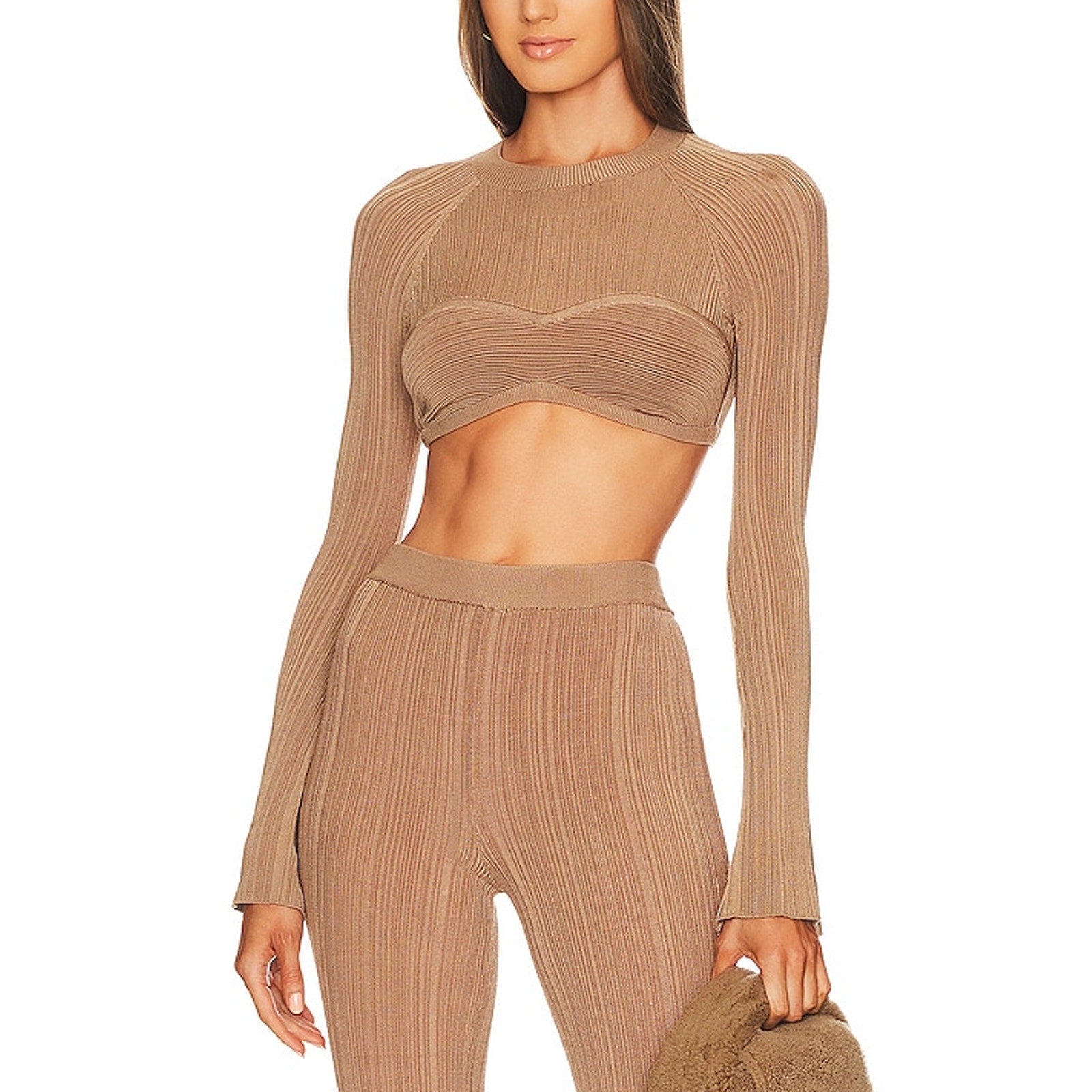 Michael Costello x Revolve 'Kadri' Tan Top Size S
