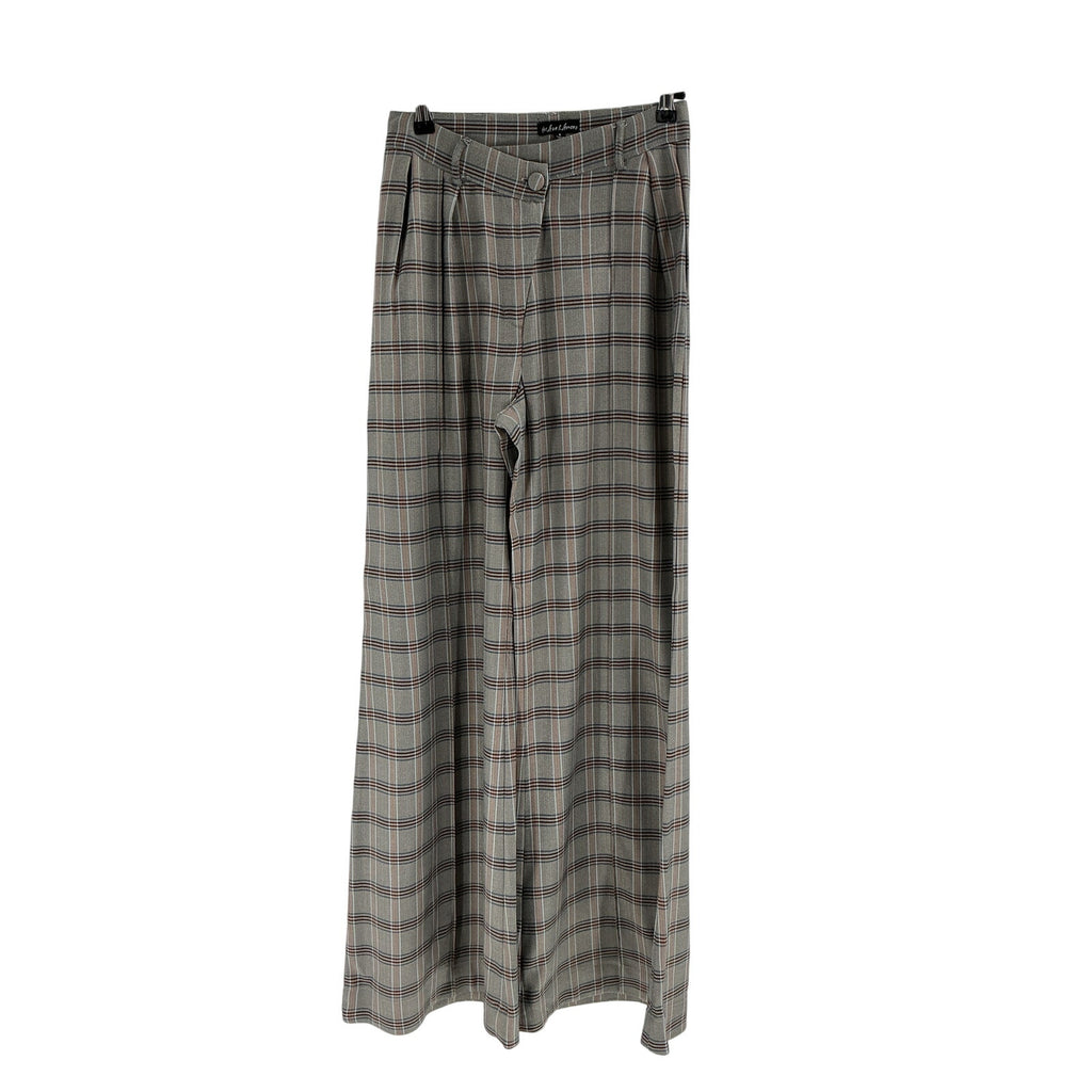 For Love & Lemons 'Kym' Grey Polyester Wide Leg Pant Size S