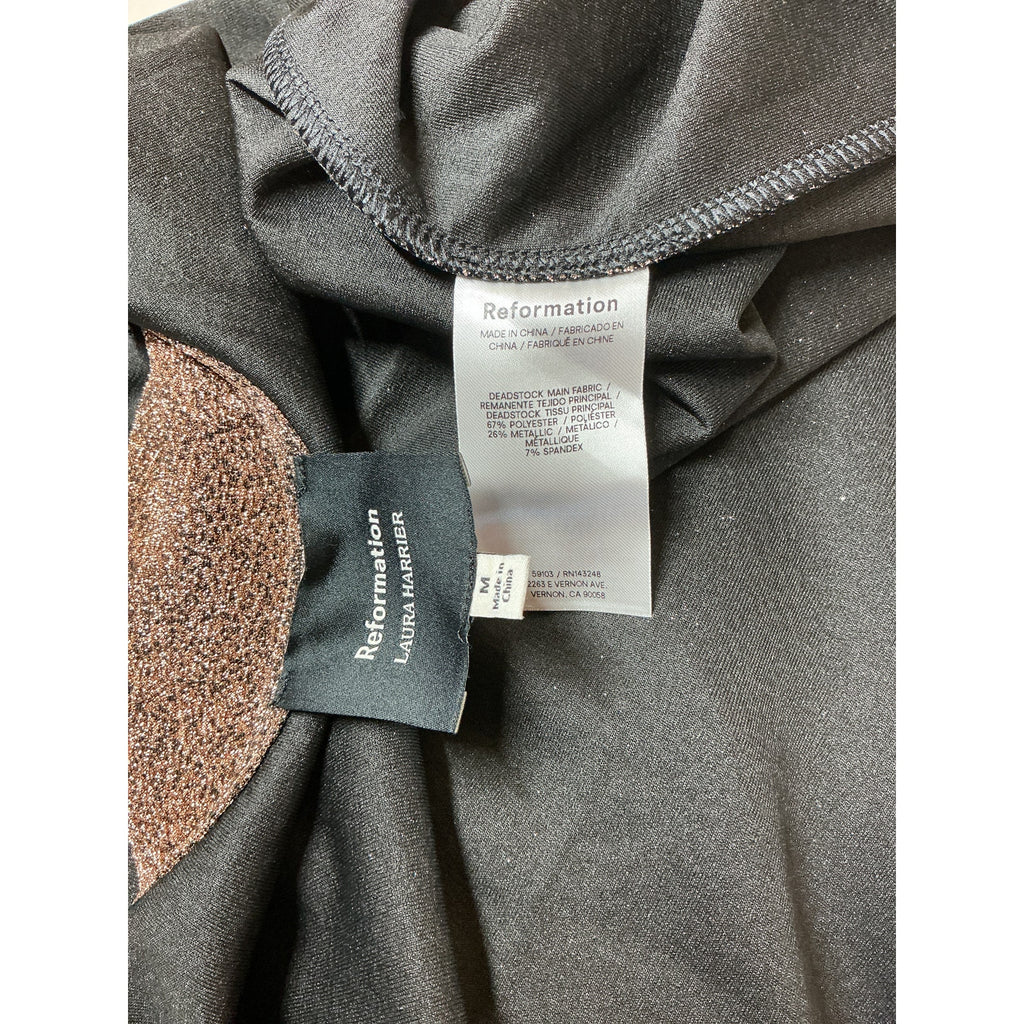 Reformation 'Kitty' Brown Polyester Knit Dress Size M