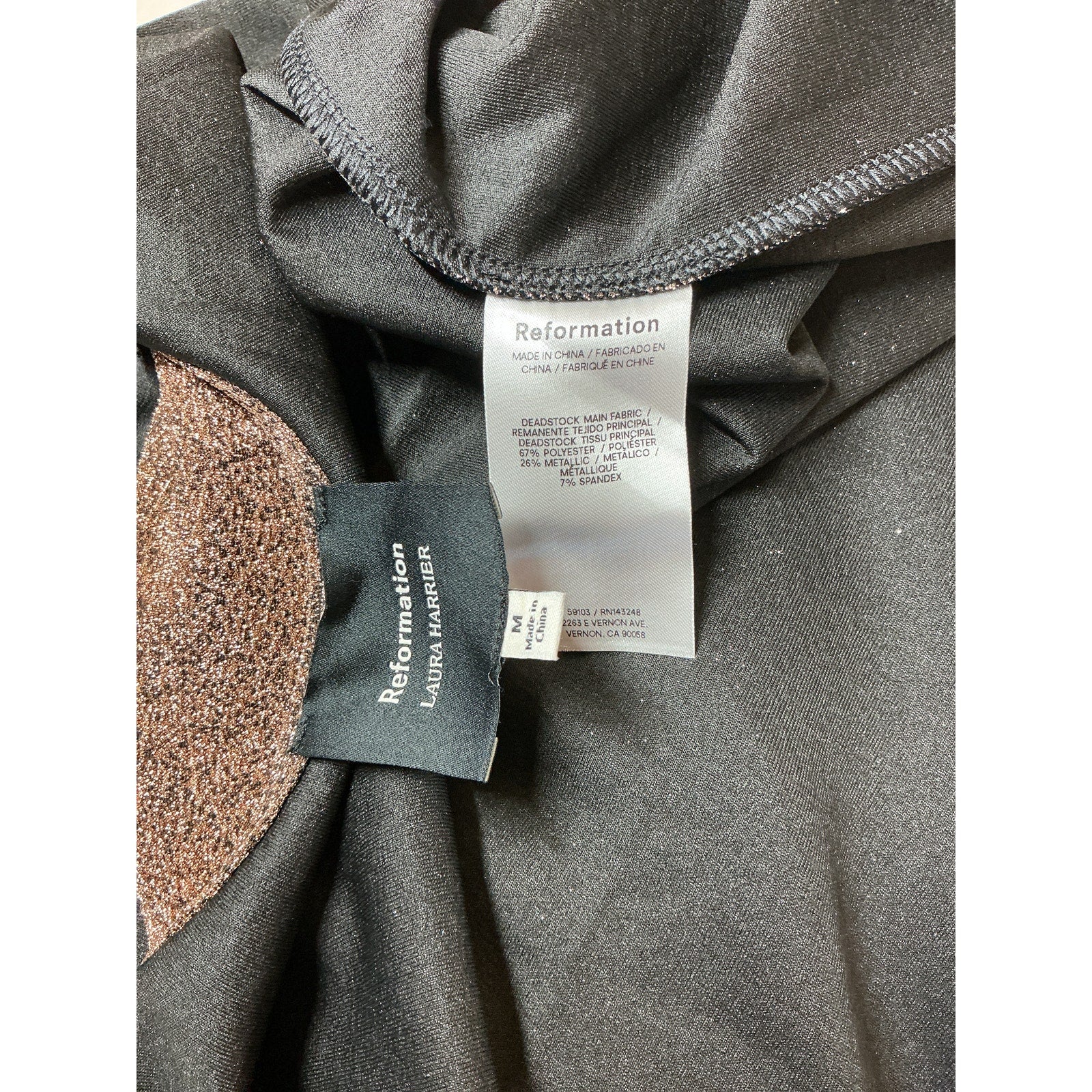Reformation 'Kitty' Brown Polyester Knit Dress Size M