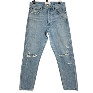 Agolde Distressed Blue Jamie High Rise Denim Jeans Size 28