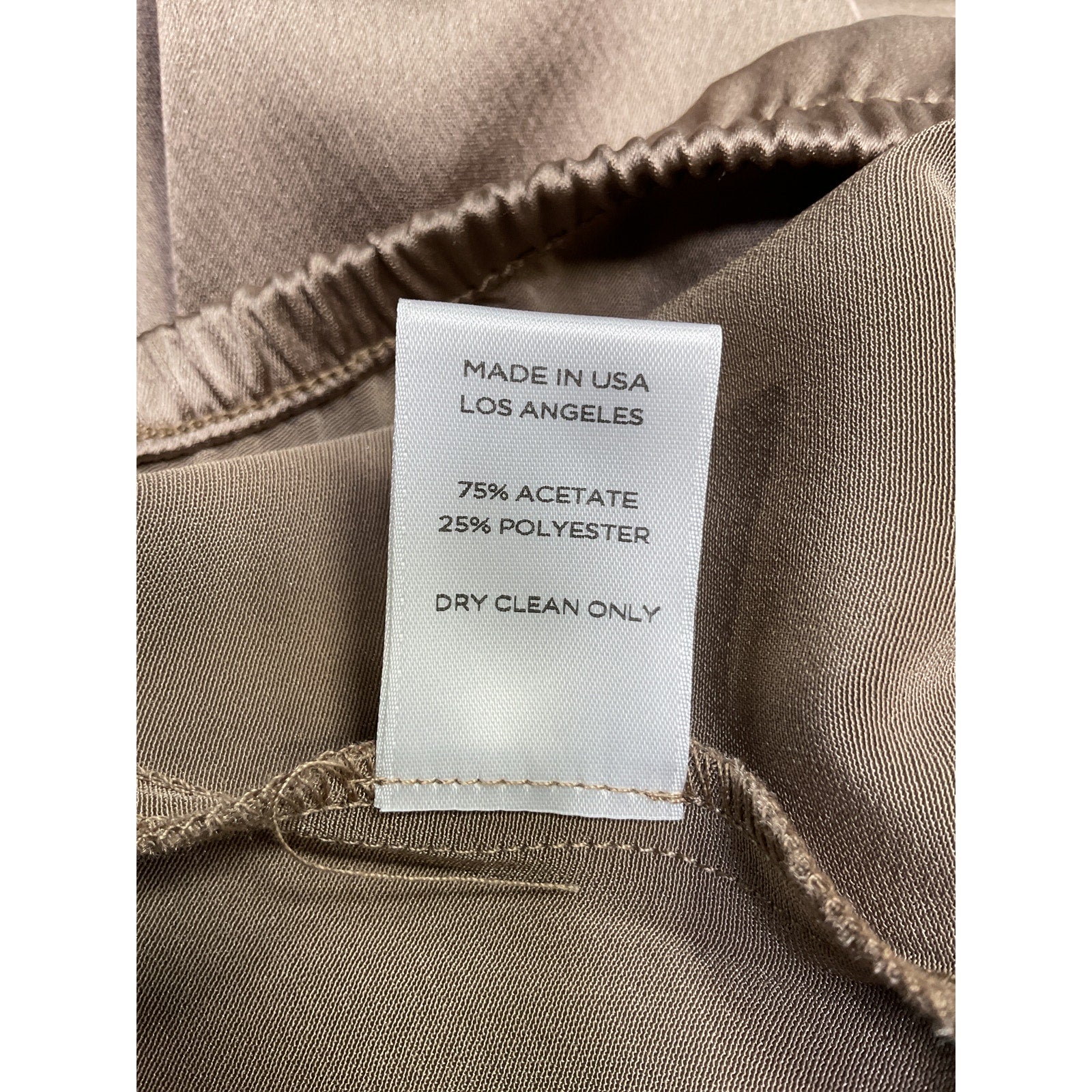 Leset Barb Wide Leg Beige Acetate Lounge Pants Size XS