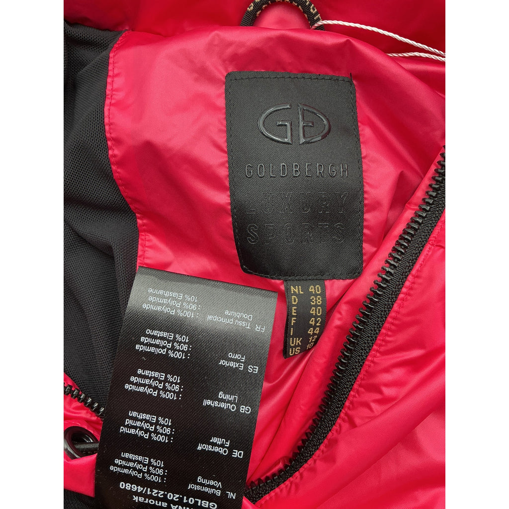 Goldbergh 'Anna' Red Polyamide Half-Zip Anorak Jacket Size 10