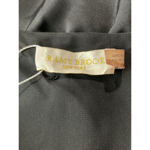 Ramy Brook Ruched Black Reeta Dress Size S