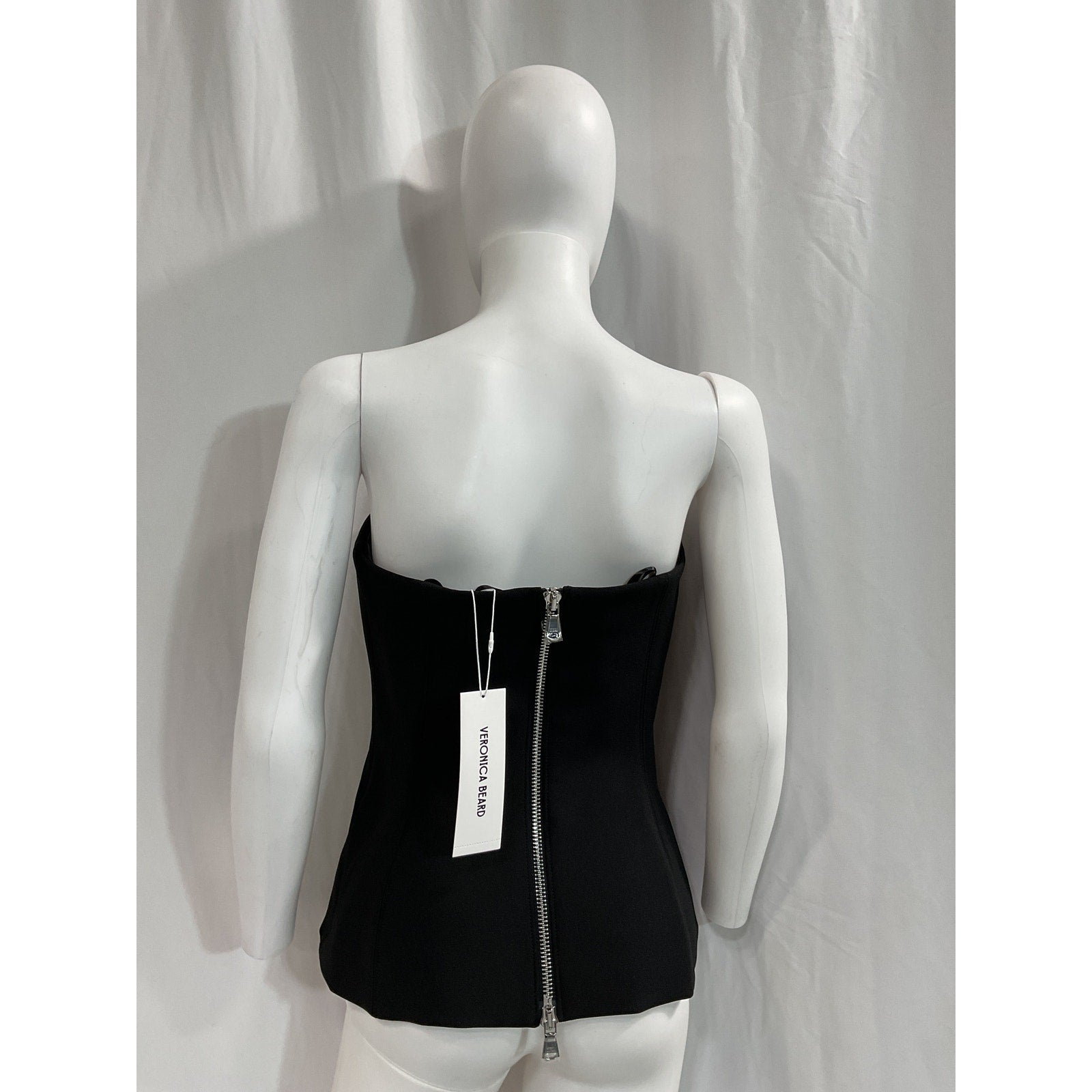 Veronica Beard 'Astrid' Black Strapless Top Size 4 - NWT