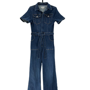 Frame Denim Blue Le Flare De Francoise Jumpsuit Size M