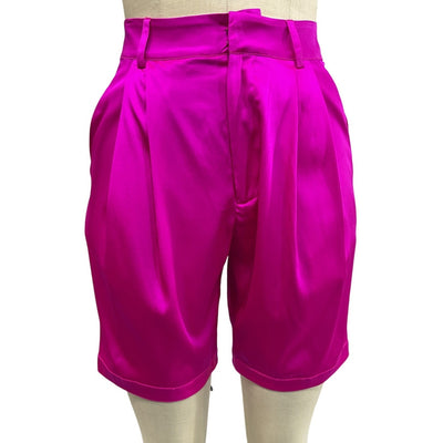Retrofête Satin Neon Pink Riri Shorts Size XS NWT