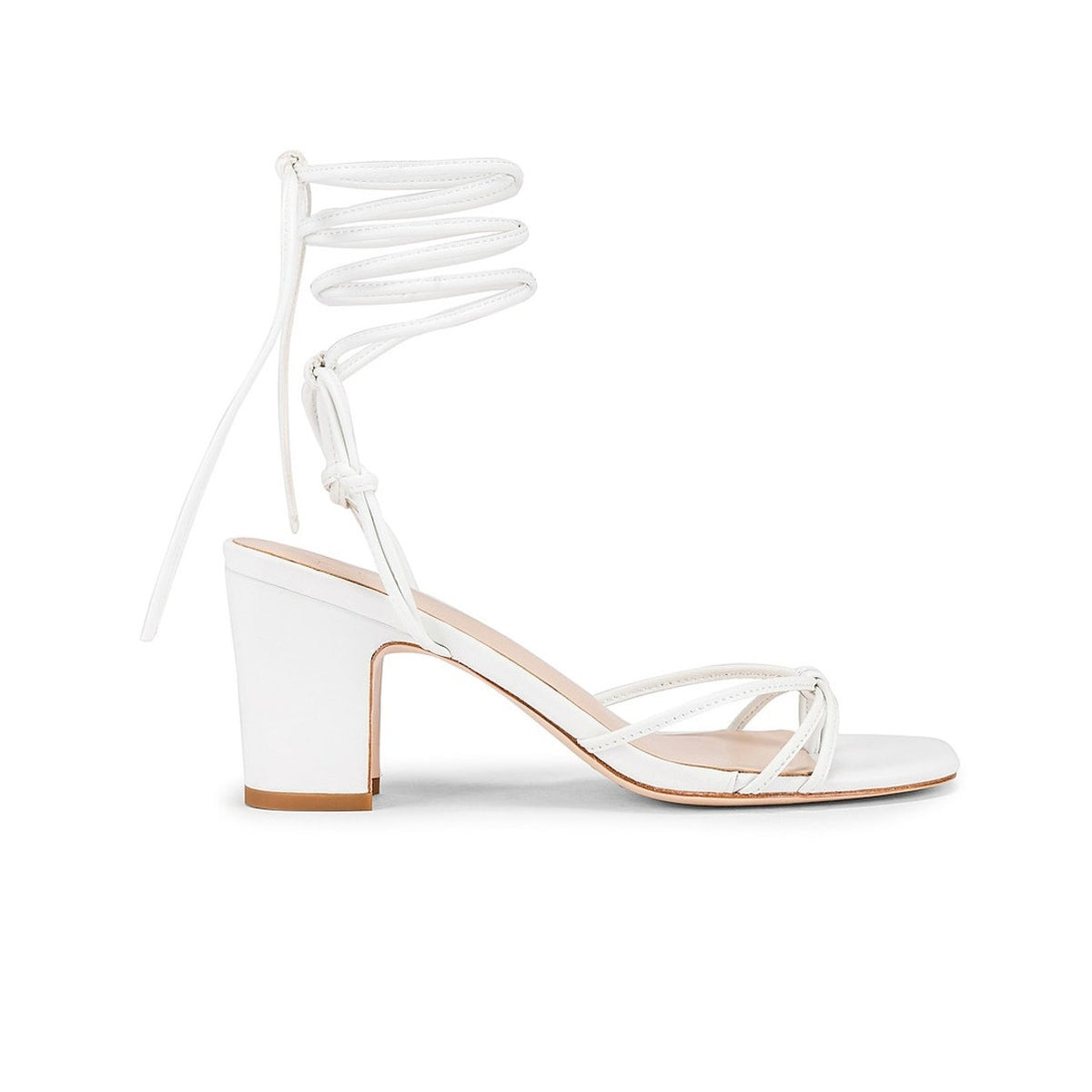 Lpa Lace Up White Nicolo Heels Size 6