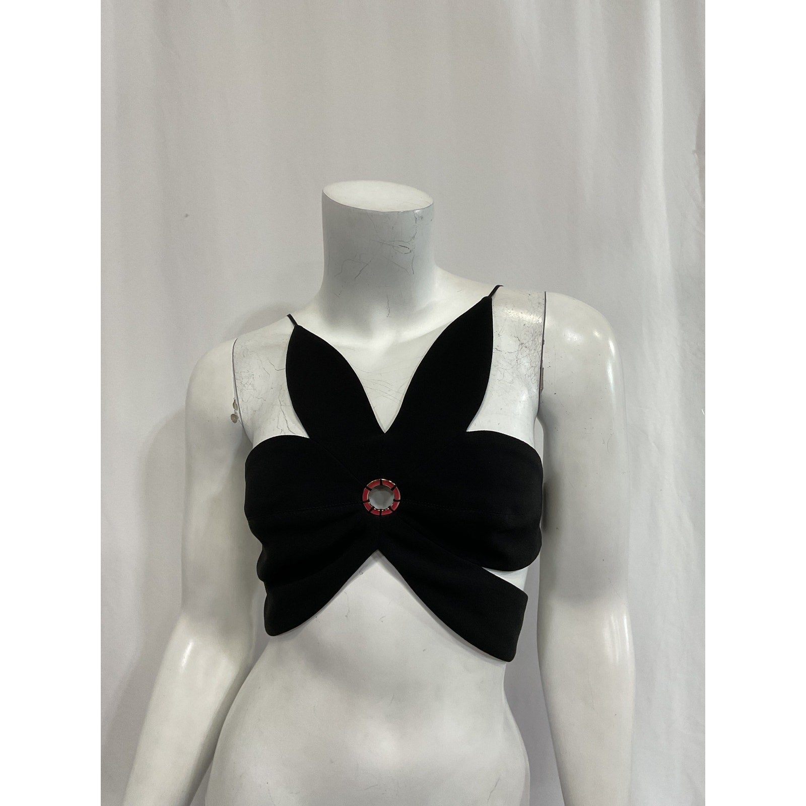 Ronny Kobo 'Nooshie' Black Crepe Top Size XS