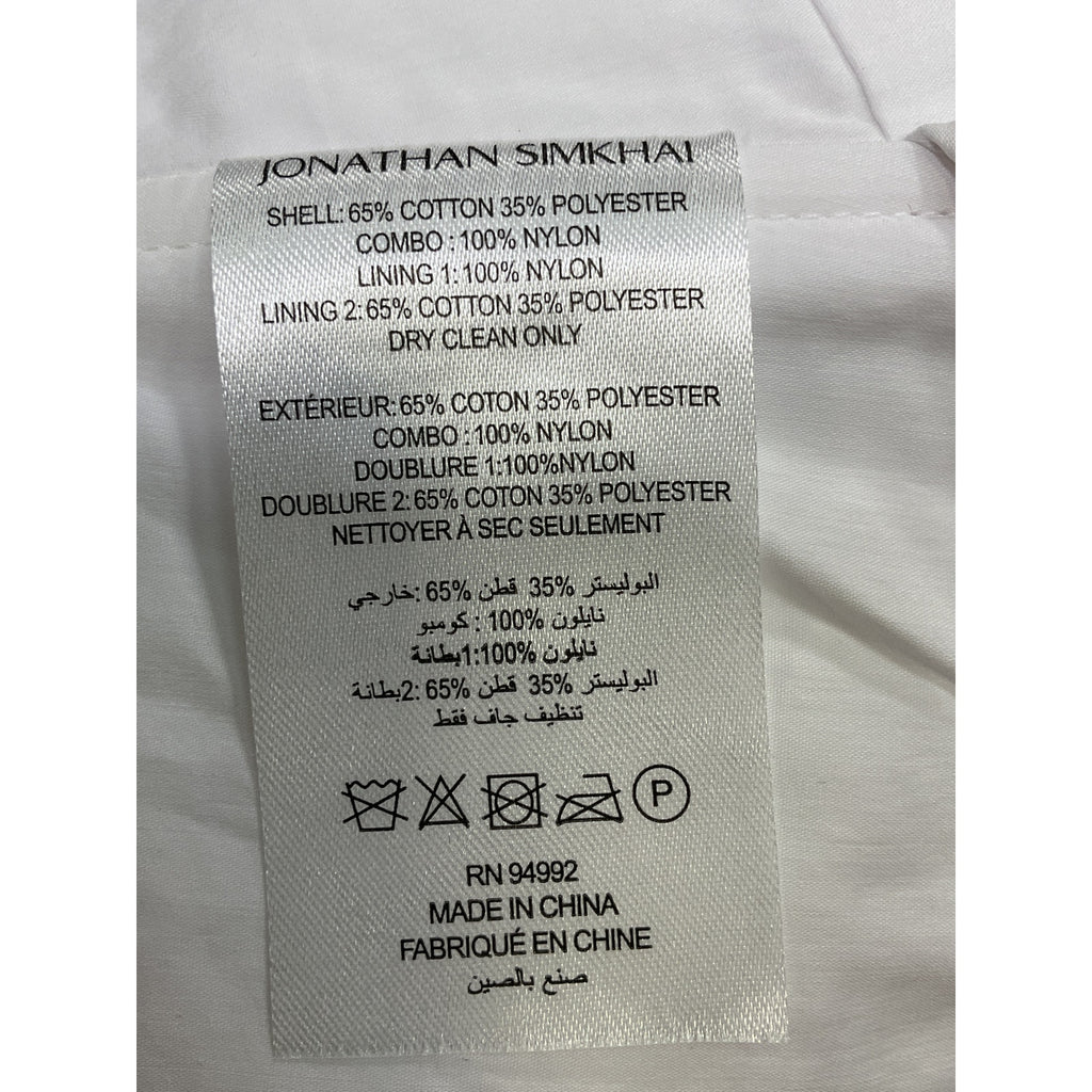 Simkhai 'Lottie' White Poplin Halterneck Crop Top Size 0