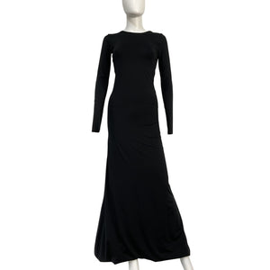 Maygel Coronel Elegant Black Heliconia Maxi Dress Size OS