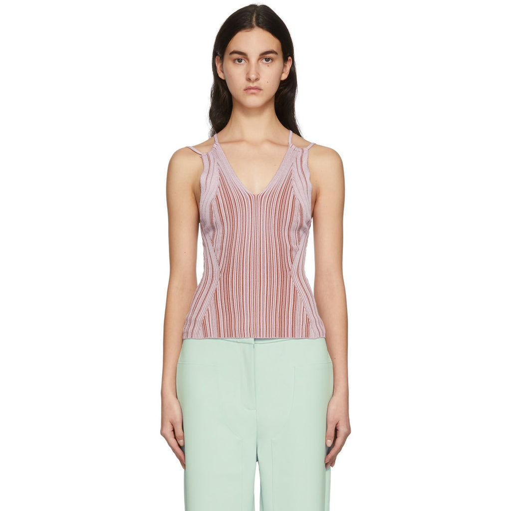 Paris Georgia Criss Cross Pink Viscose Camisole Top Size XS / S
