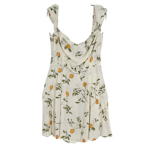 Reformation Printed Beige Tanis Dress Size 0