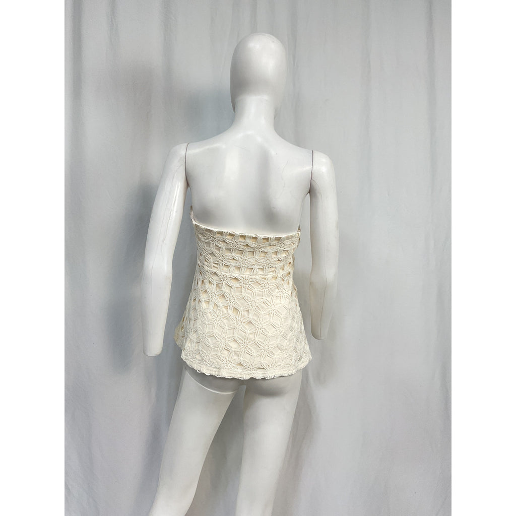 Line & Dot 'Bowen' Cream Strapless Top Size L - NWT