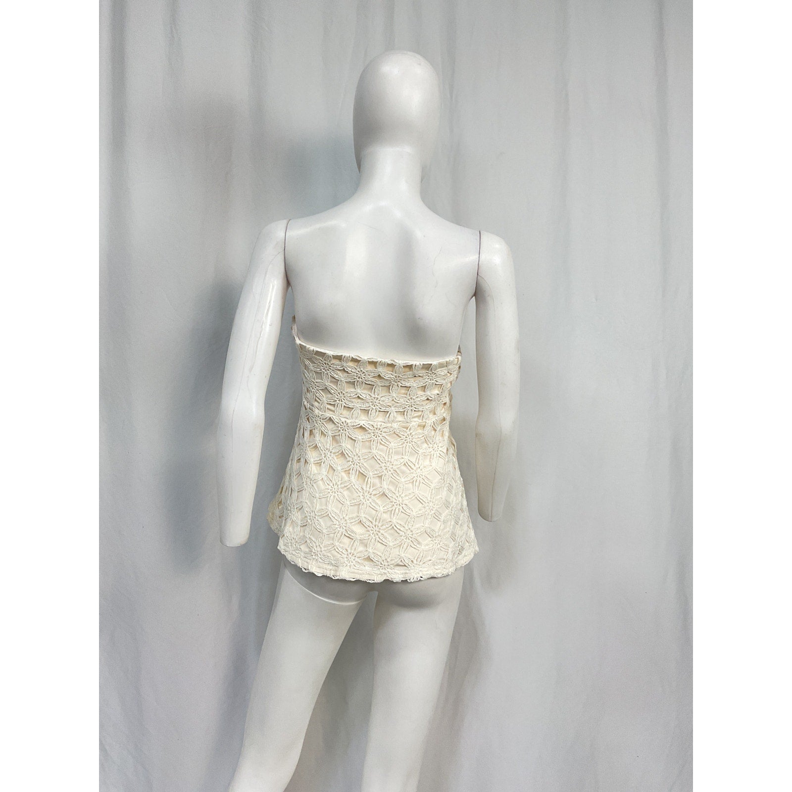 Line & Dot 'Bowen' Cream Strapless Top Size L - NWT