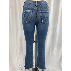 Mother 'The Insider' Blue High Rise Cropped Straight Leg Denim Jeans Size 26