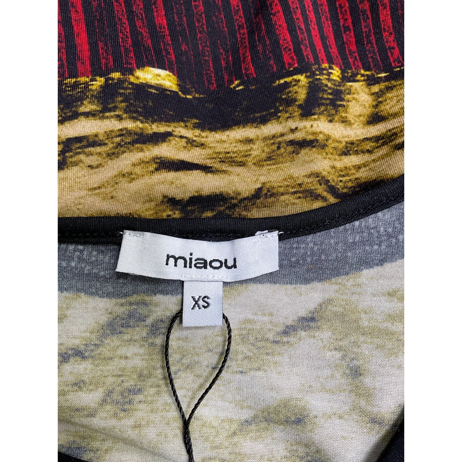 Miaou Long Sleeve Gold Tencel Tee Size XS - NWT