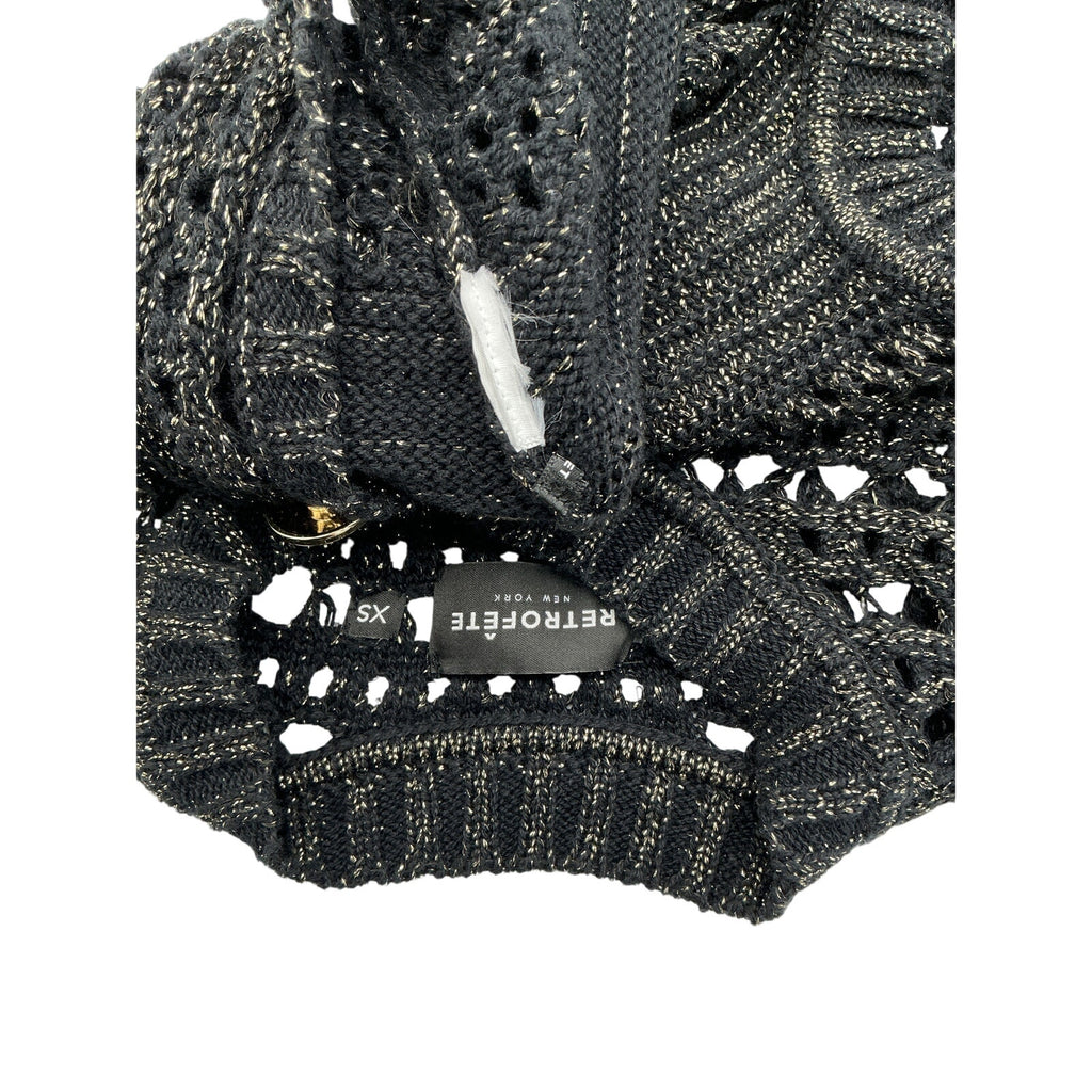 Retrofete 'Delma' Black Cotton Top Size XS