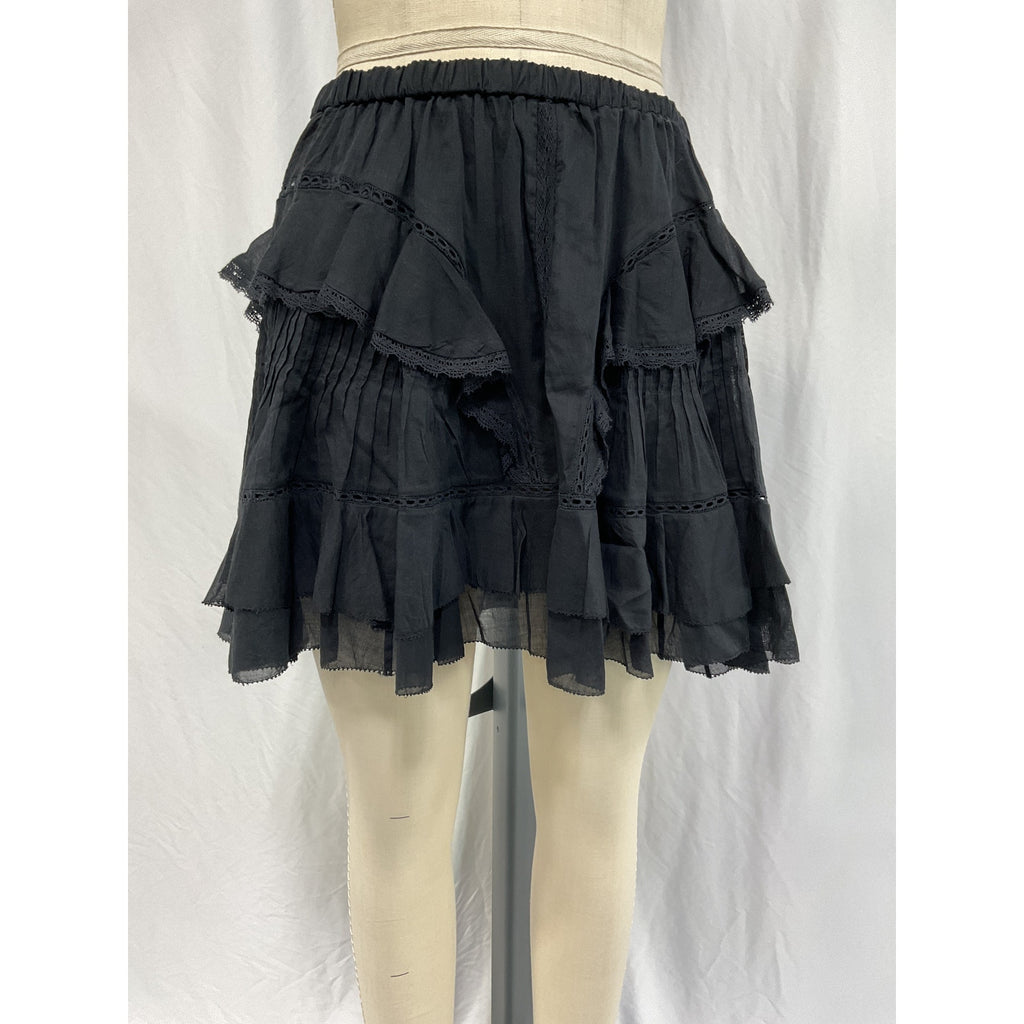 Isabel Marant 'Moana' Black Cotton Skirt Size 8