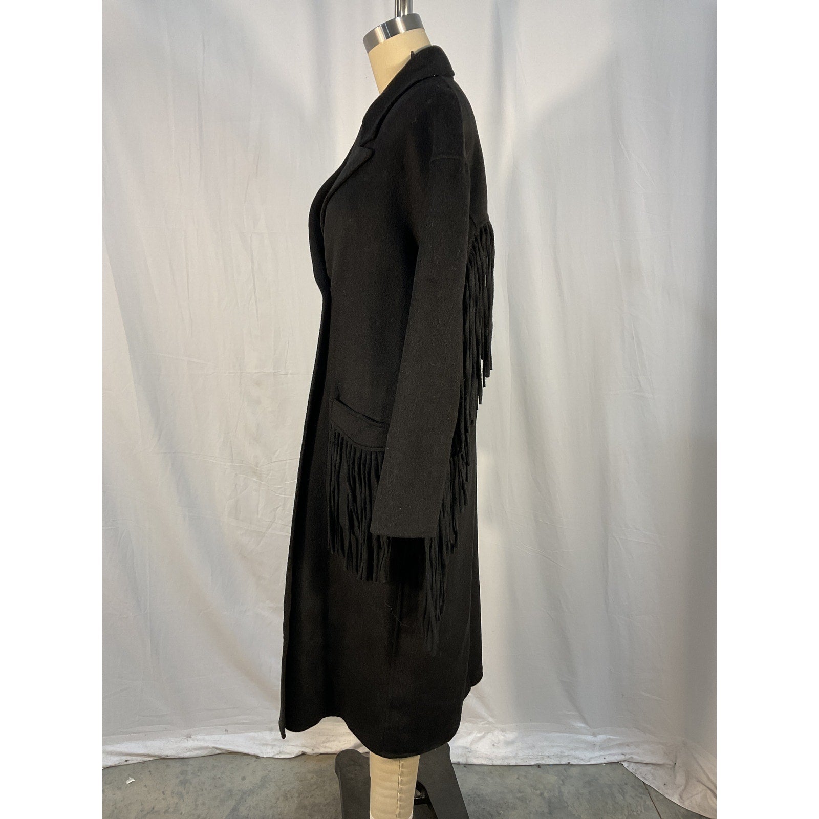 Allsaints 'Freya' Black Wool Blend Coat Size 2