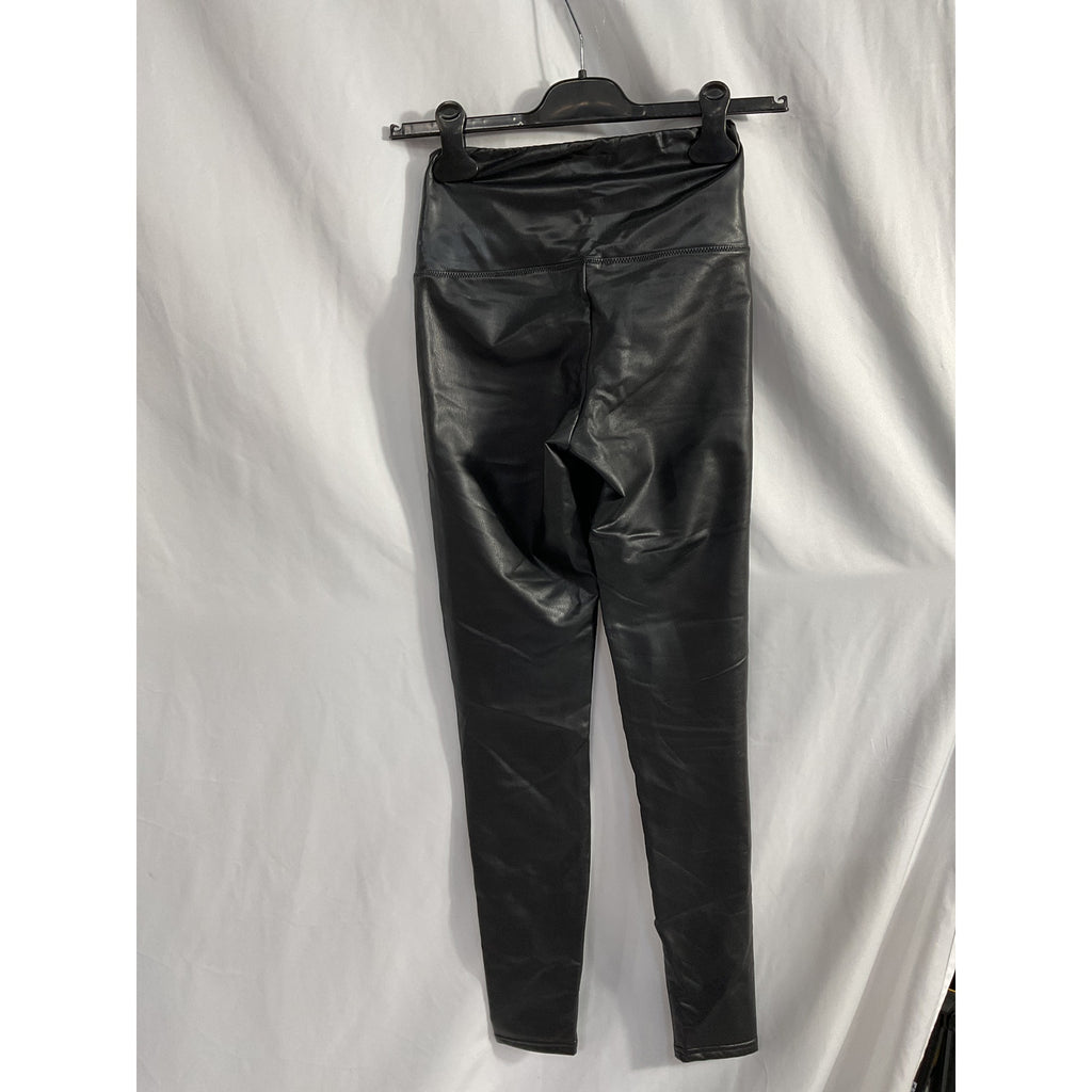 Allsaints 'Cora' Black Faux Leather High-Rise Leggings Size 4