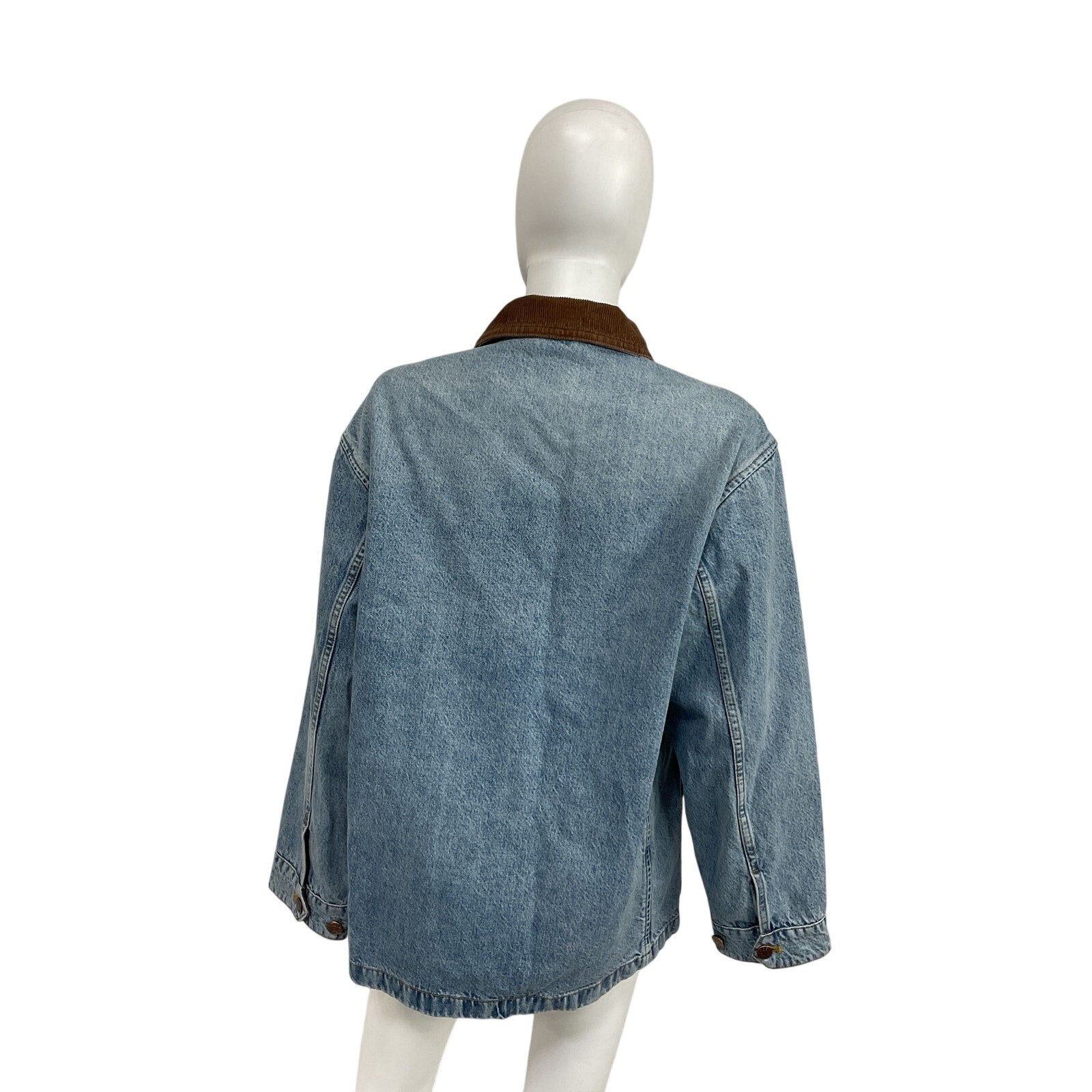 D�en 'Pascual' Blue Cotton Corduroy-Trimmed Denim Jacket Size XS