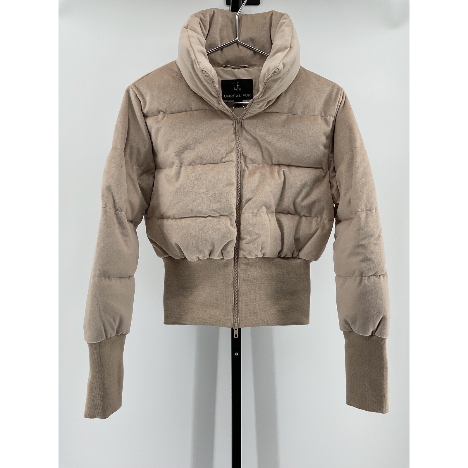 Unreal Fur New Amsterdam Tan Polyester Jacket Size XS