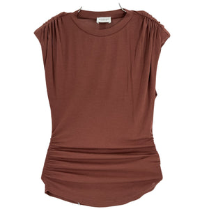 Isabel Marant Ruched Brick Devani T Shirt Size 34 EU / US 2