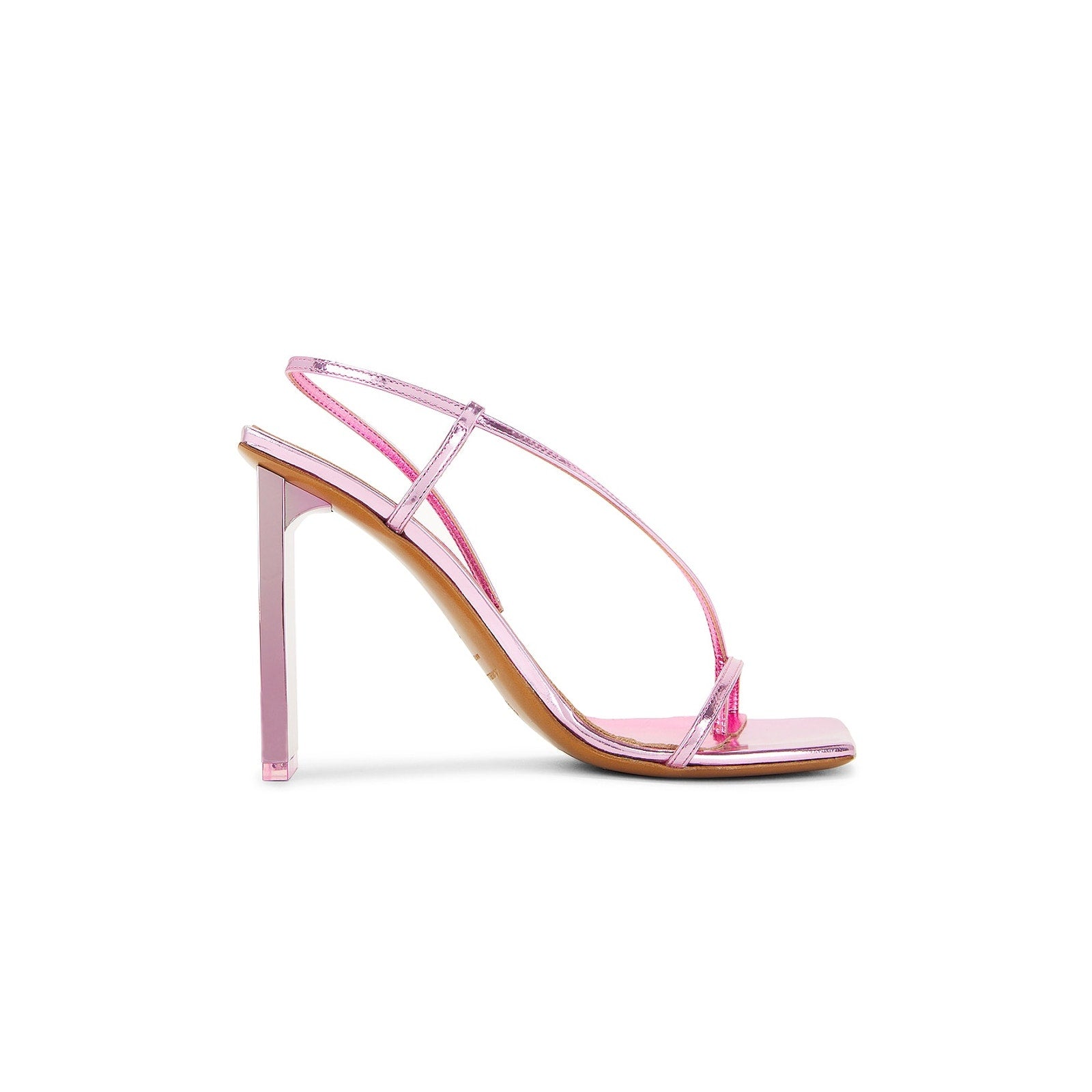 Arielle Baron 'Narcissus 95' Pink Nappa Leather Heel Size 7