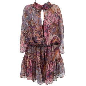 Misa Los Angeles Ruffled Augusta Batik Callas Dress Size XS