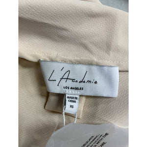 L'Academie 'Yvette' Beige Crepe Cowl Top Size XS - NWT