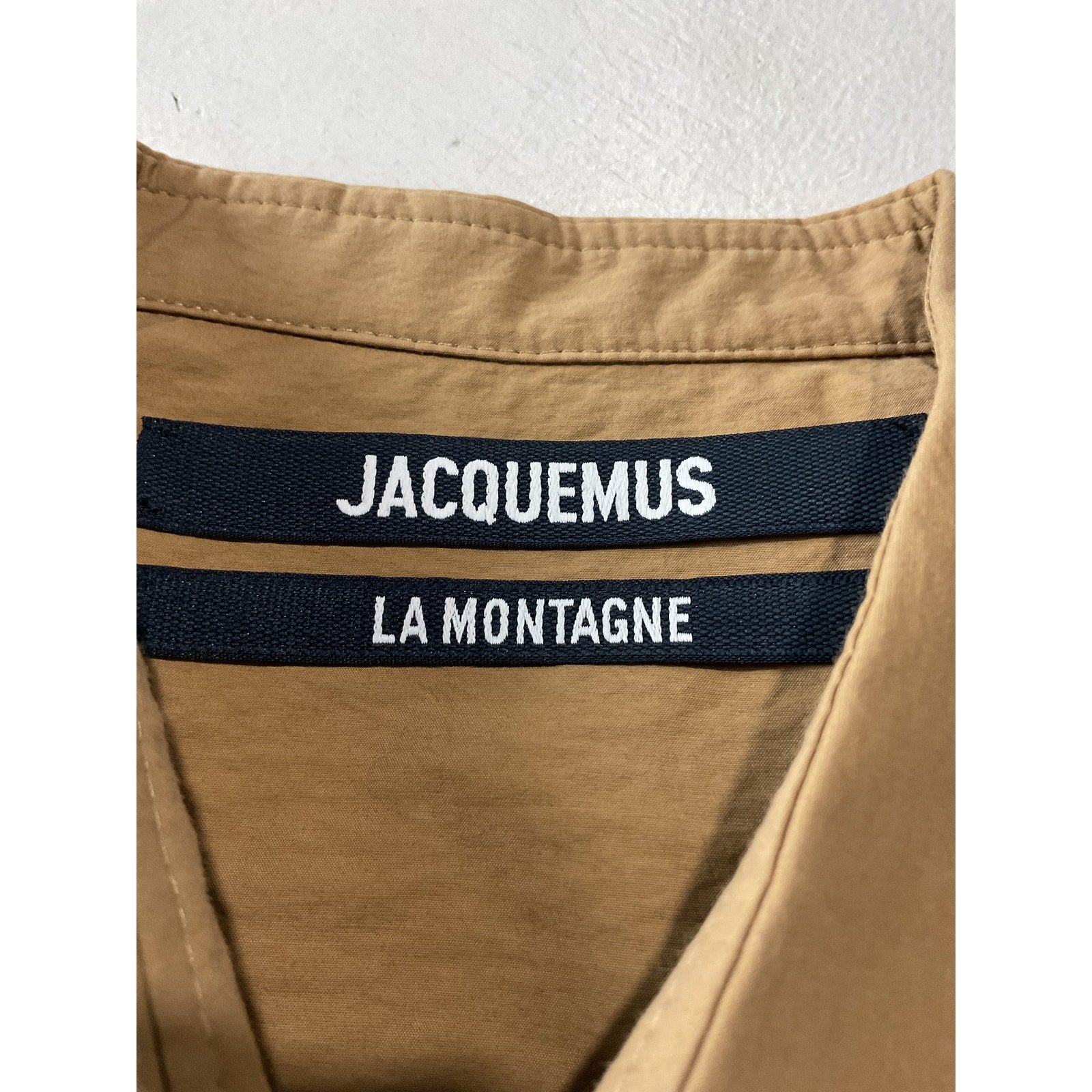 Jacquemus Tan Cotton La Montagne 'La Chemise Ballu' Shirt Size 36