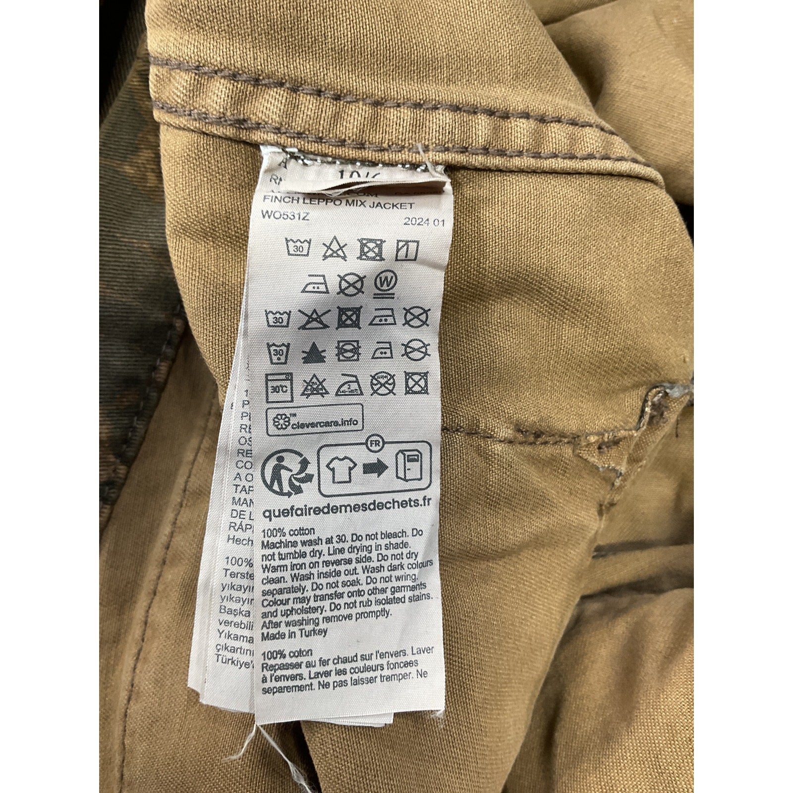 Allsaints 'Finch' Brown Cotton Leppo Mix Jacket Size 6