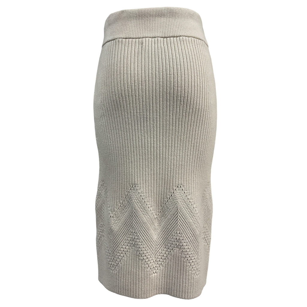 Hatch 'The Delphine' Cream Cotton Pointelle Skirt Size 2