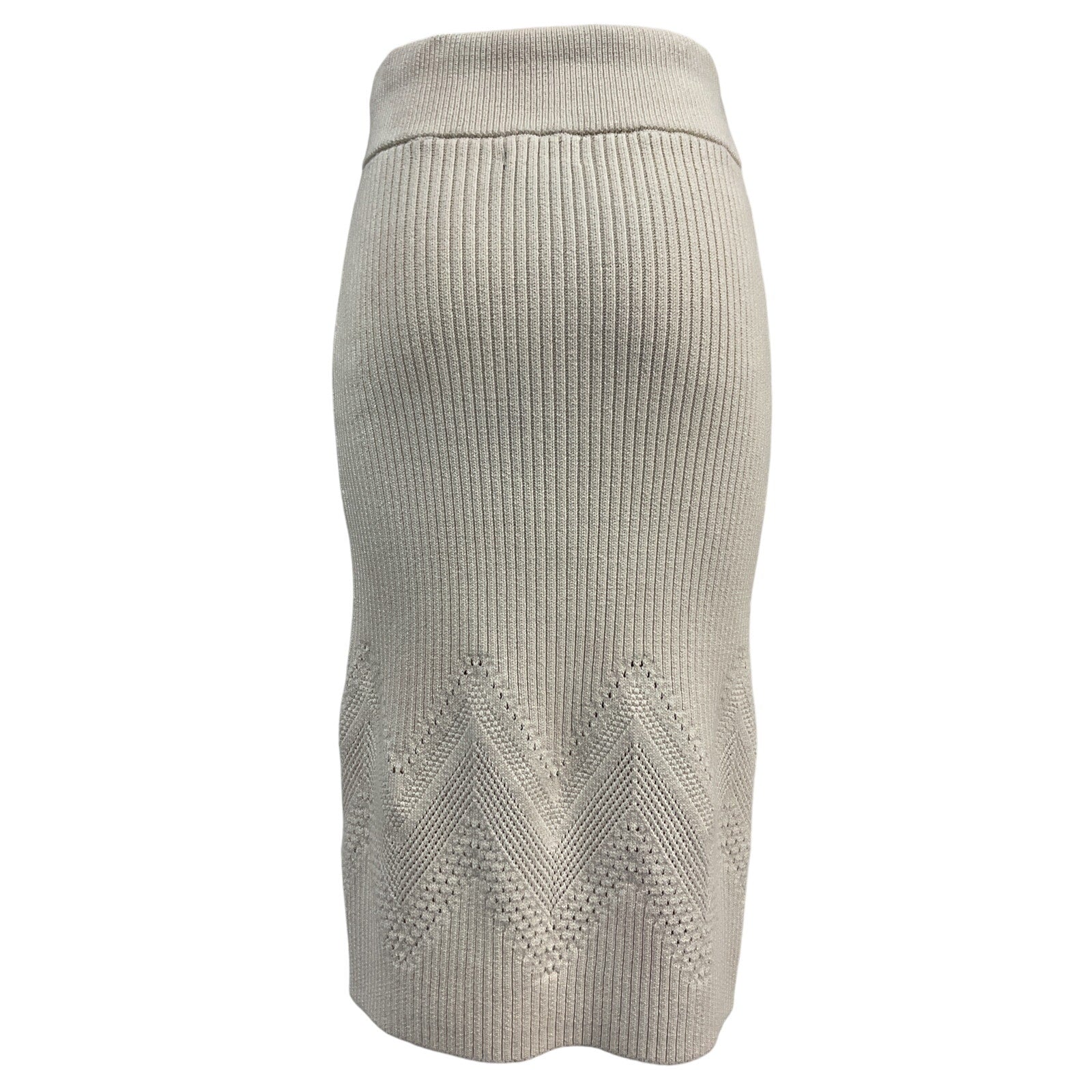 Hatch 'The Delphine' Cream Cotton Pointelle Skirt Size 2