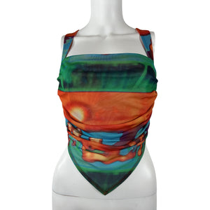 Miaou 'Tati' Blue Polyester Top Size M