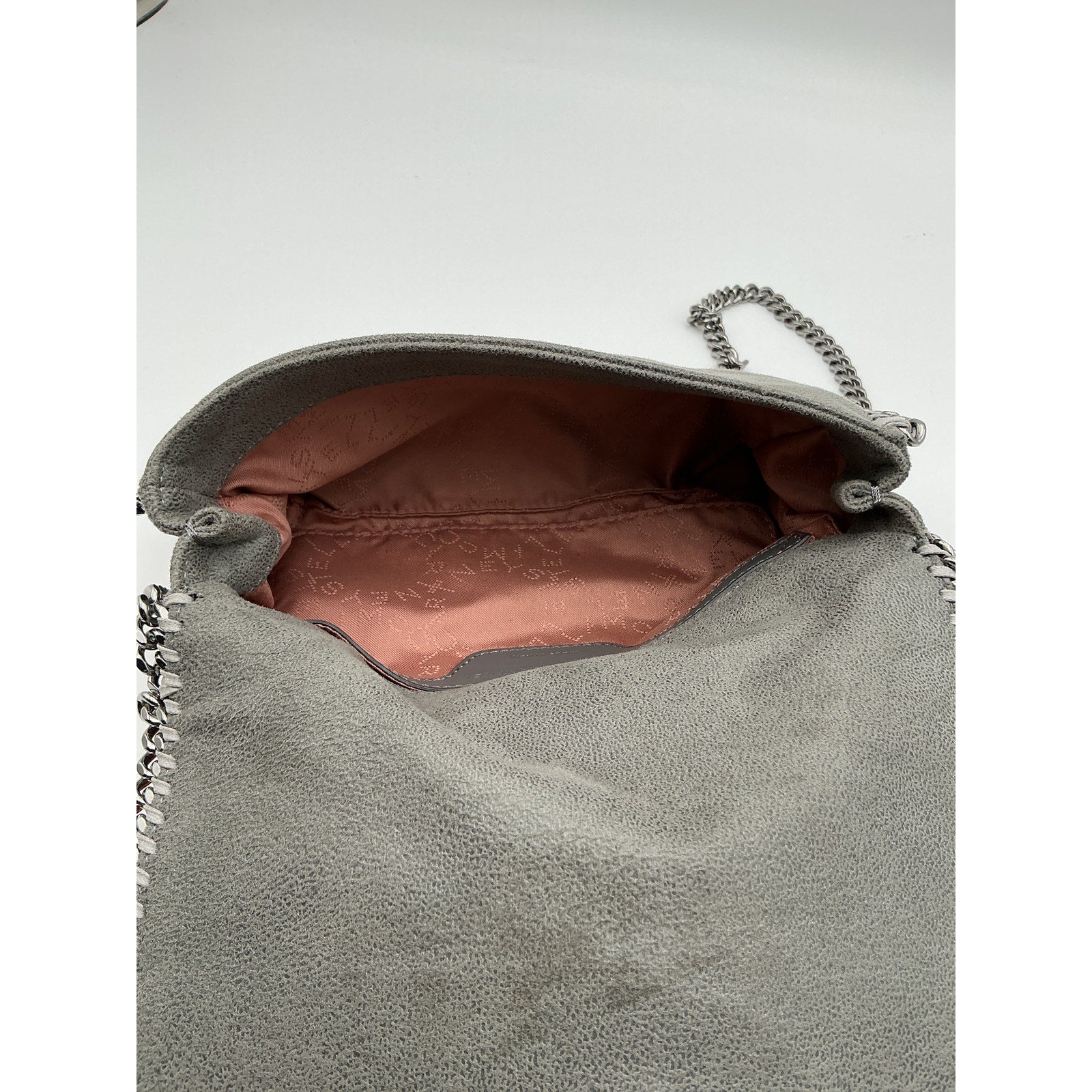 Stella Mccartney Grey Mini Falabella Crossbody Bag