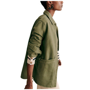 Sezane Utility Green Will Jacket Size XL
