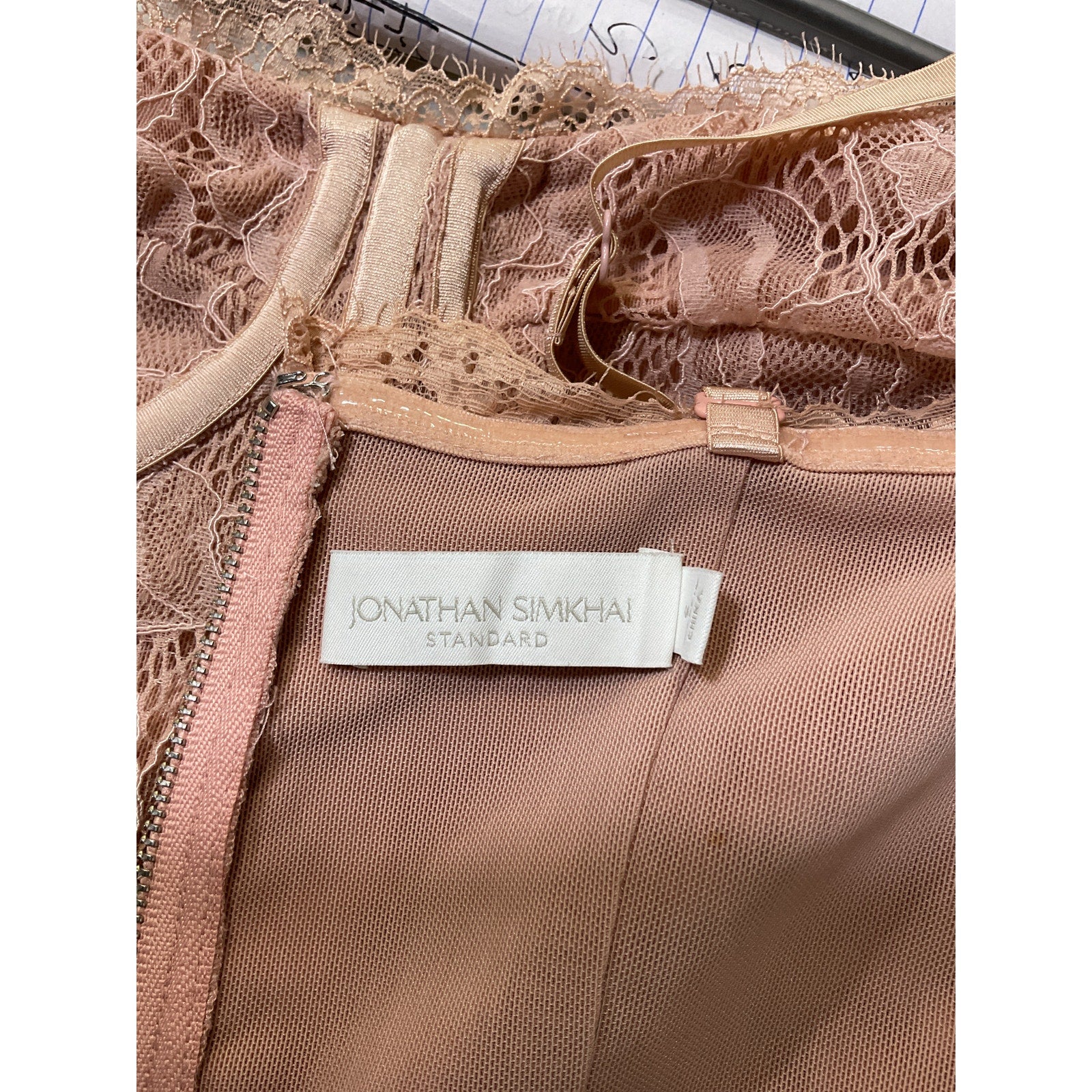 Simkhai 'Corrine' Pink Recycled Stretch Lace Top Size S